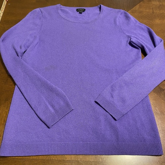 Talbots Sweaters - Talbots 100% Pure Cashmere Knit Sweater Size Small Purple Preppy Academia